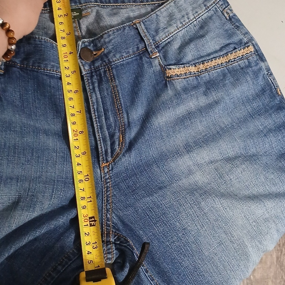Eddie Bauer Women's Blue Jeans, Gentle Used SZ 10, Straight Leg - Picture 7 of 8